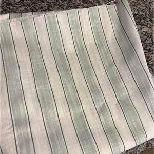 Green and White Striped Fabric
